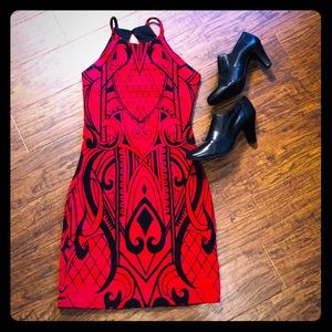 Red halter dress (shoes available)